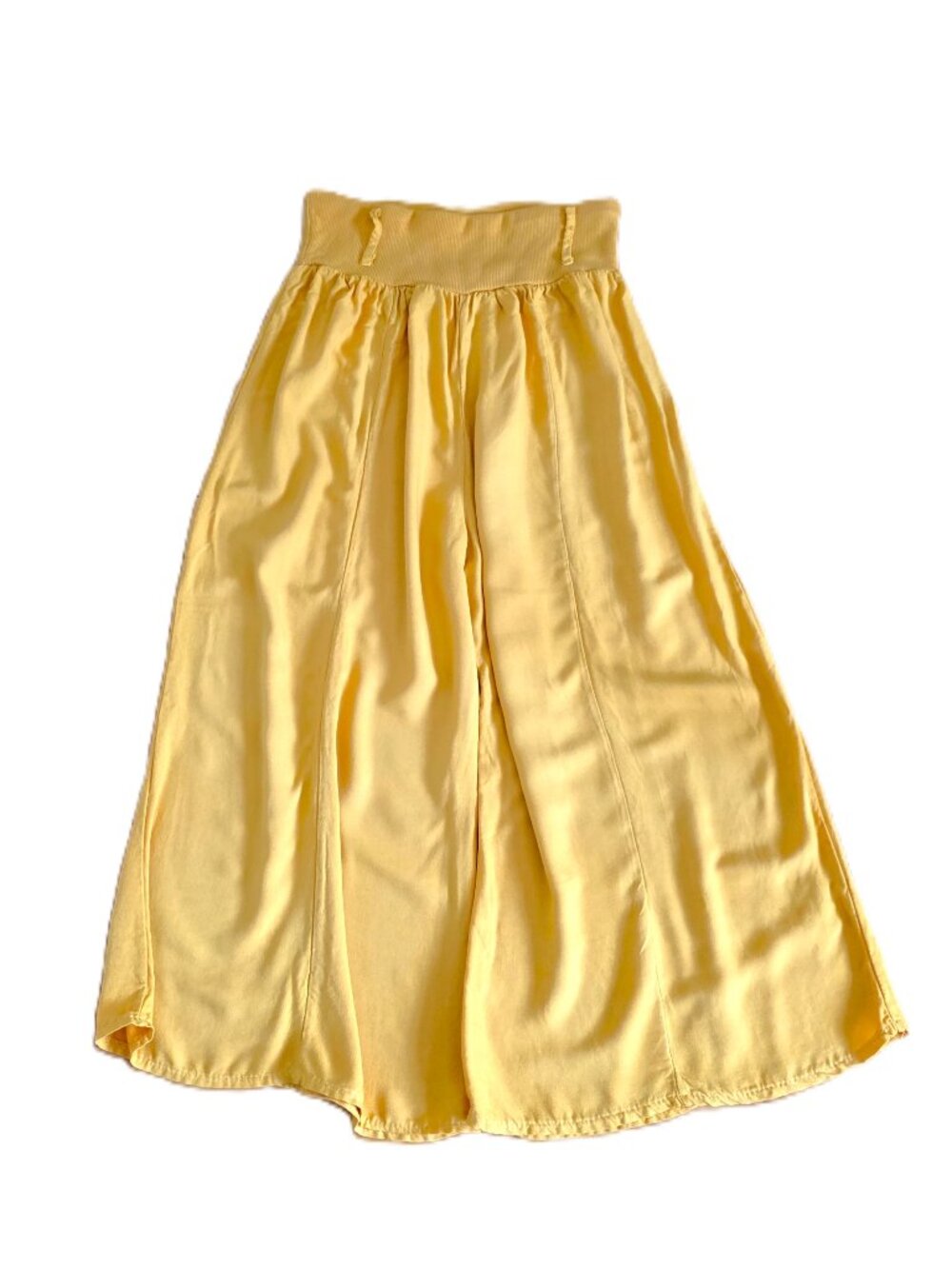 Bella Amore cropped yellow palazzo pant